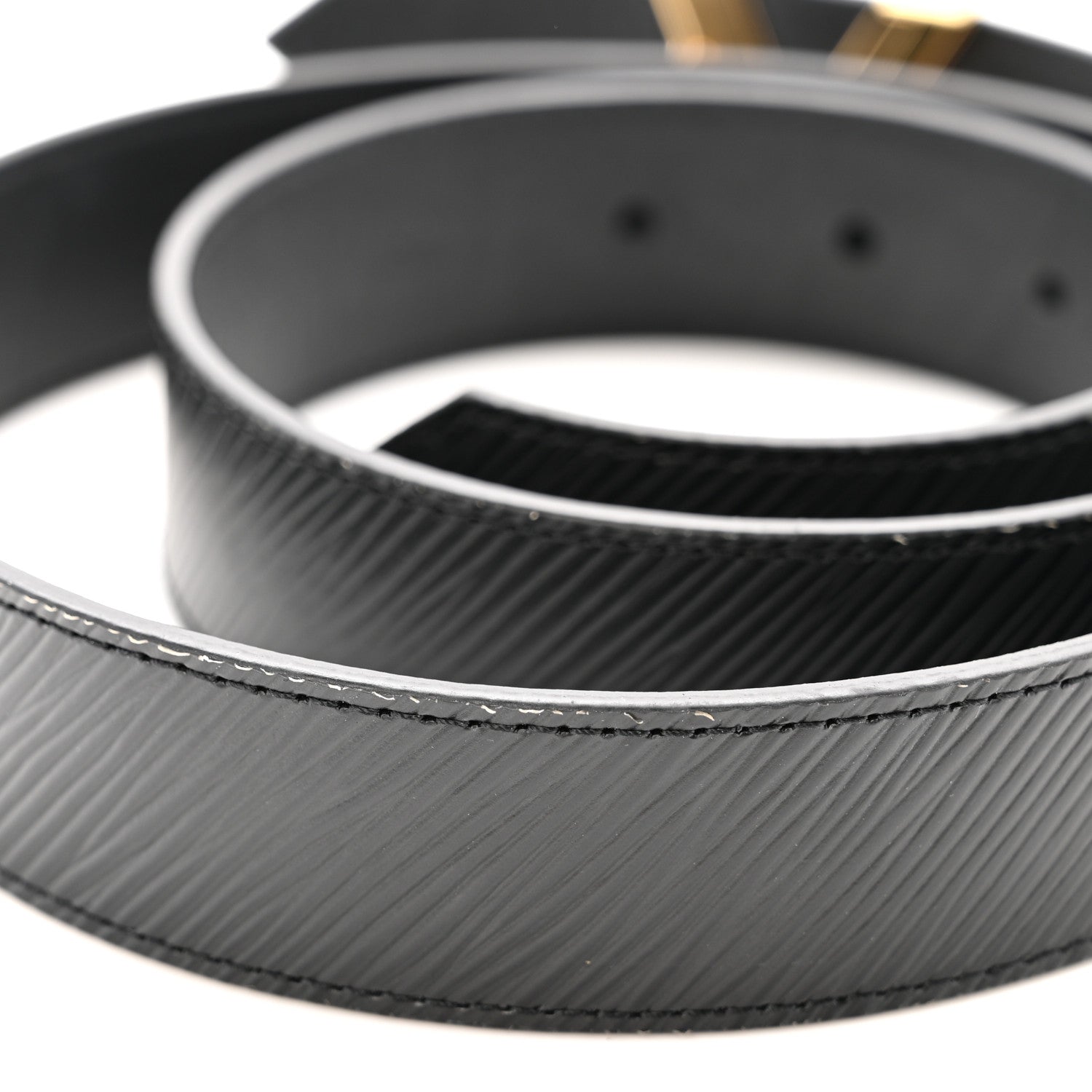 Louis Vuitton Epi 30mm LV Twist Belt 90 36 Black
