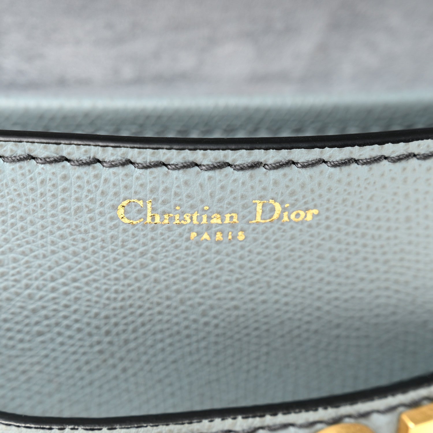 Christian Dior Grained Calfskin Mini J'Adior Chain Flap Bag Sky Blue