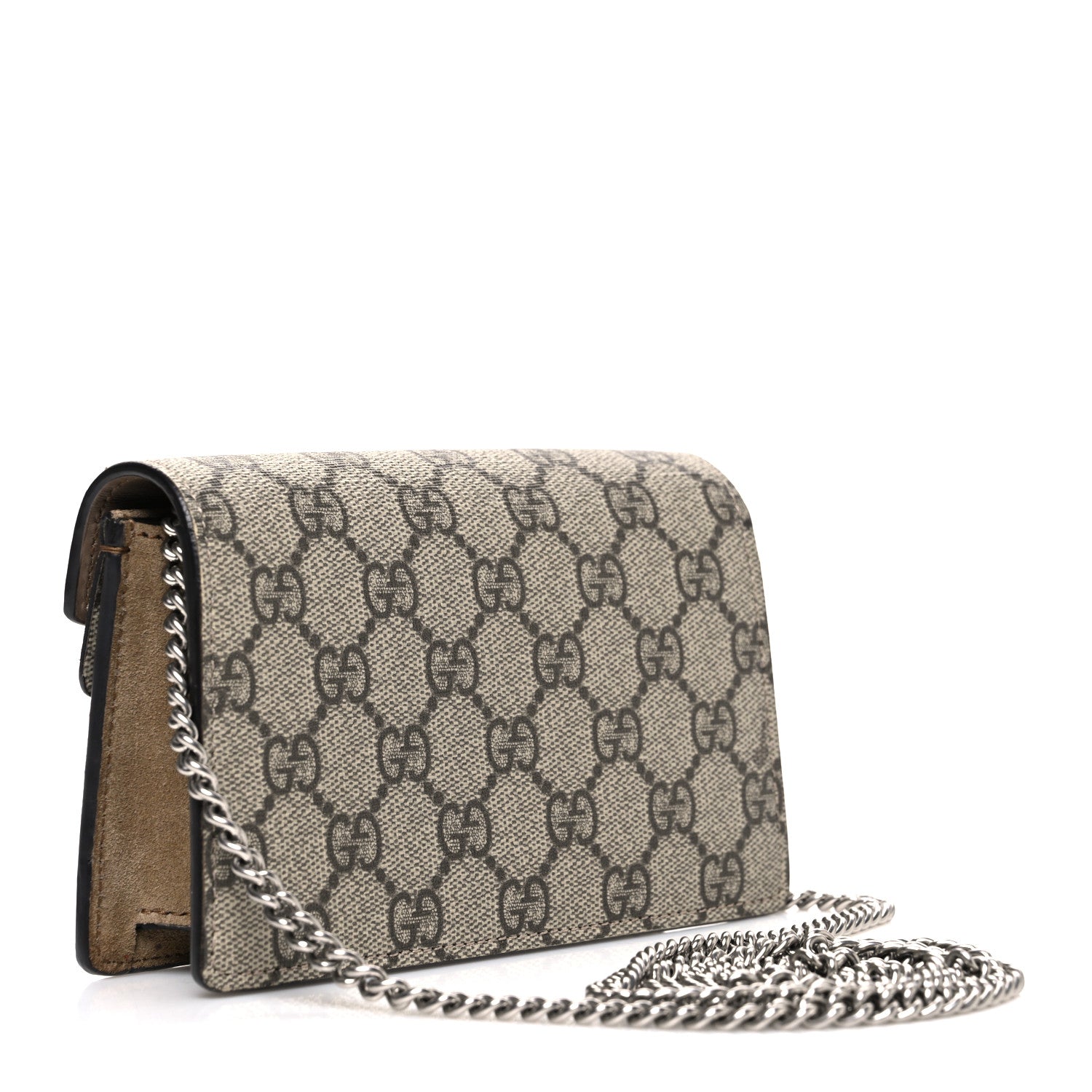 Gucci GG Supreme Monogram Super Mini Dionysus Shoulder Bag Taupe