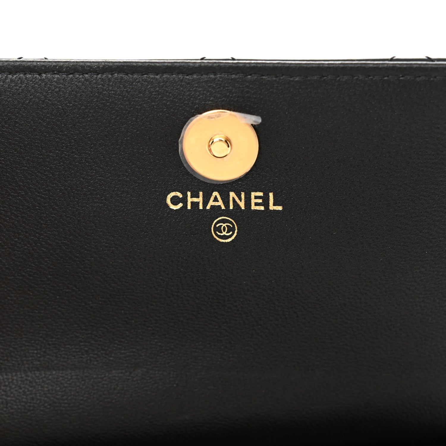 Chanel Patent Quilted Frame Clutch Flap With Chain Black