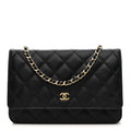 Chanel Caviar Quilted Wallet on Chain WOC Black