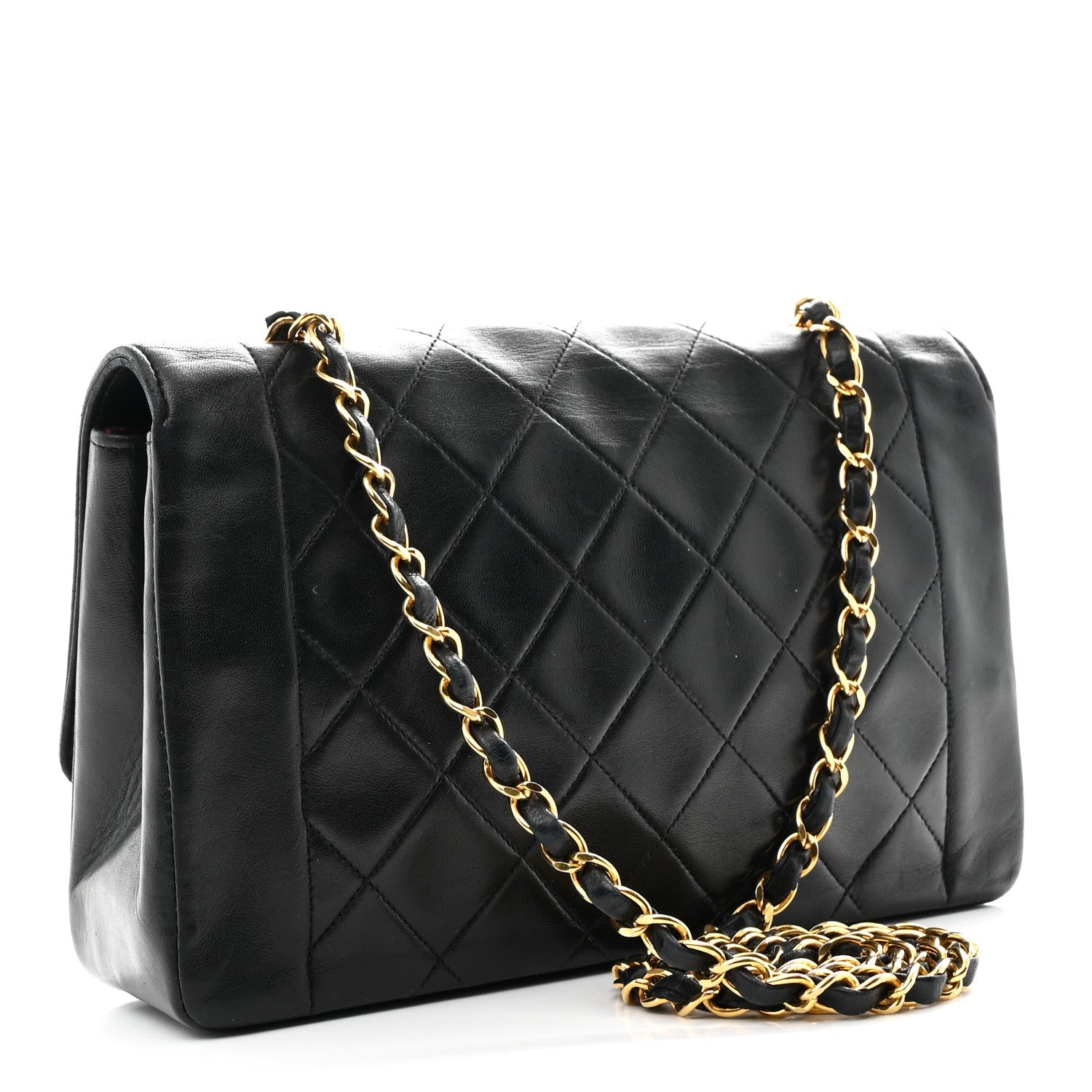 Chanel Lambskin Quilted Medium Single Flap Black