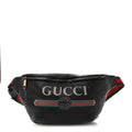 Gucci Grained Calfskin Logo Belt Bag Black