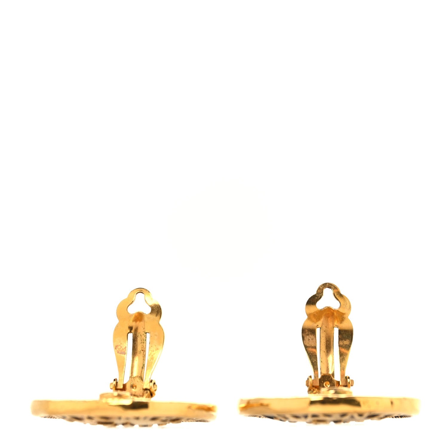 Metal Rue Cambon Clip On Earrings Gold