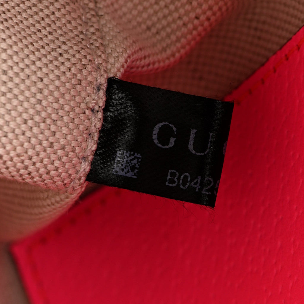 Gucci GG Supreme Monogram Textured Dollar Calfskin Web Ophidia Small Crossbody Bag Beige Ebony Fuchsia