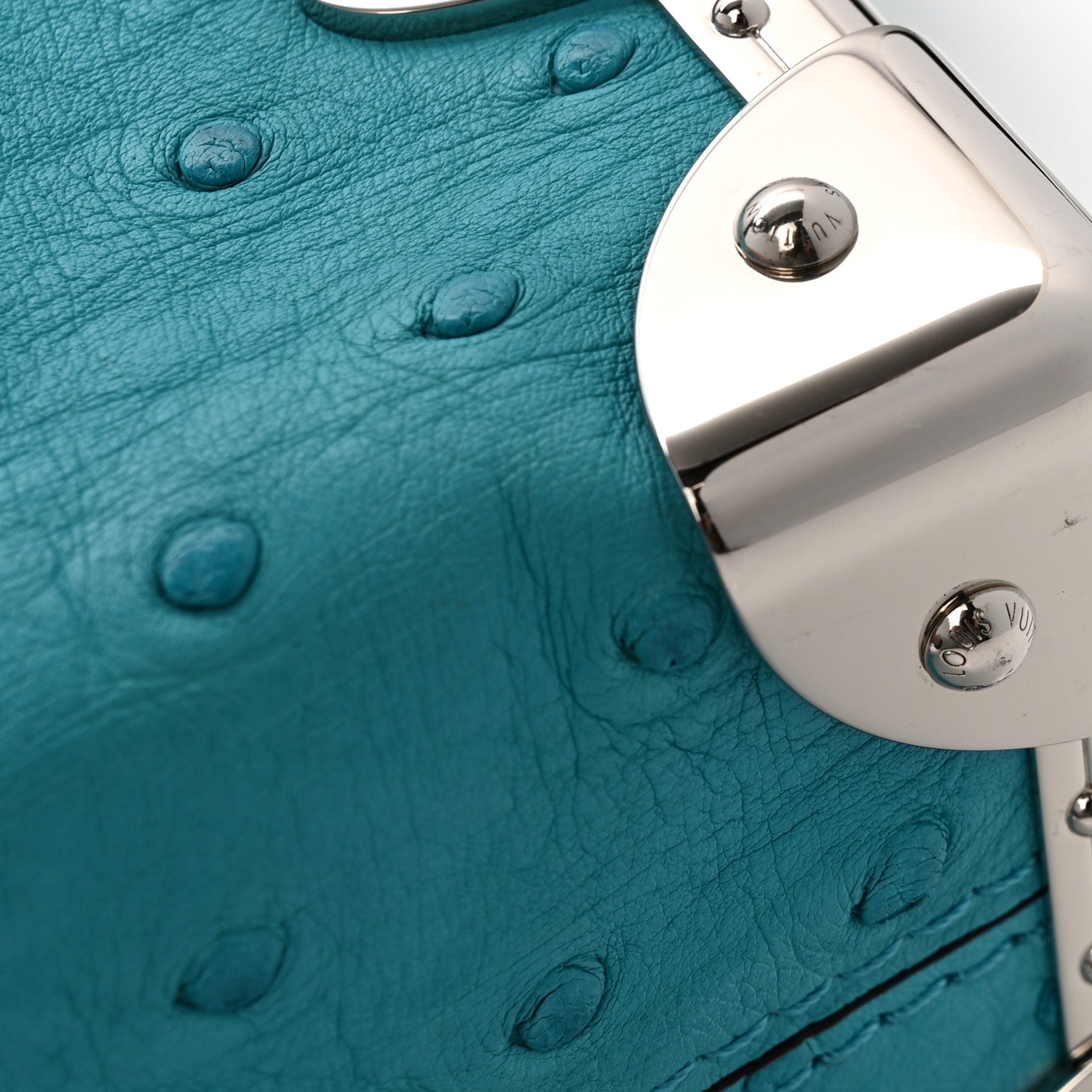 Louis Vuitton Ostrich Side Trunk PM Candy Blue