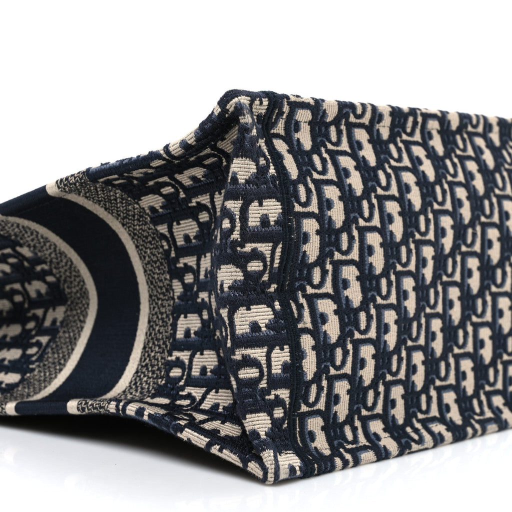Christian Dior Oblique Medium Book Tote Blue Multicolor