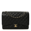 Chanel Caviar Quilted Maxi Double Flap Black