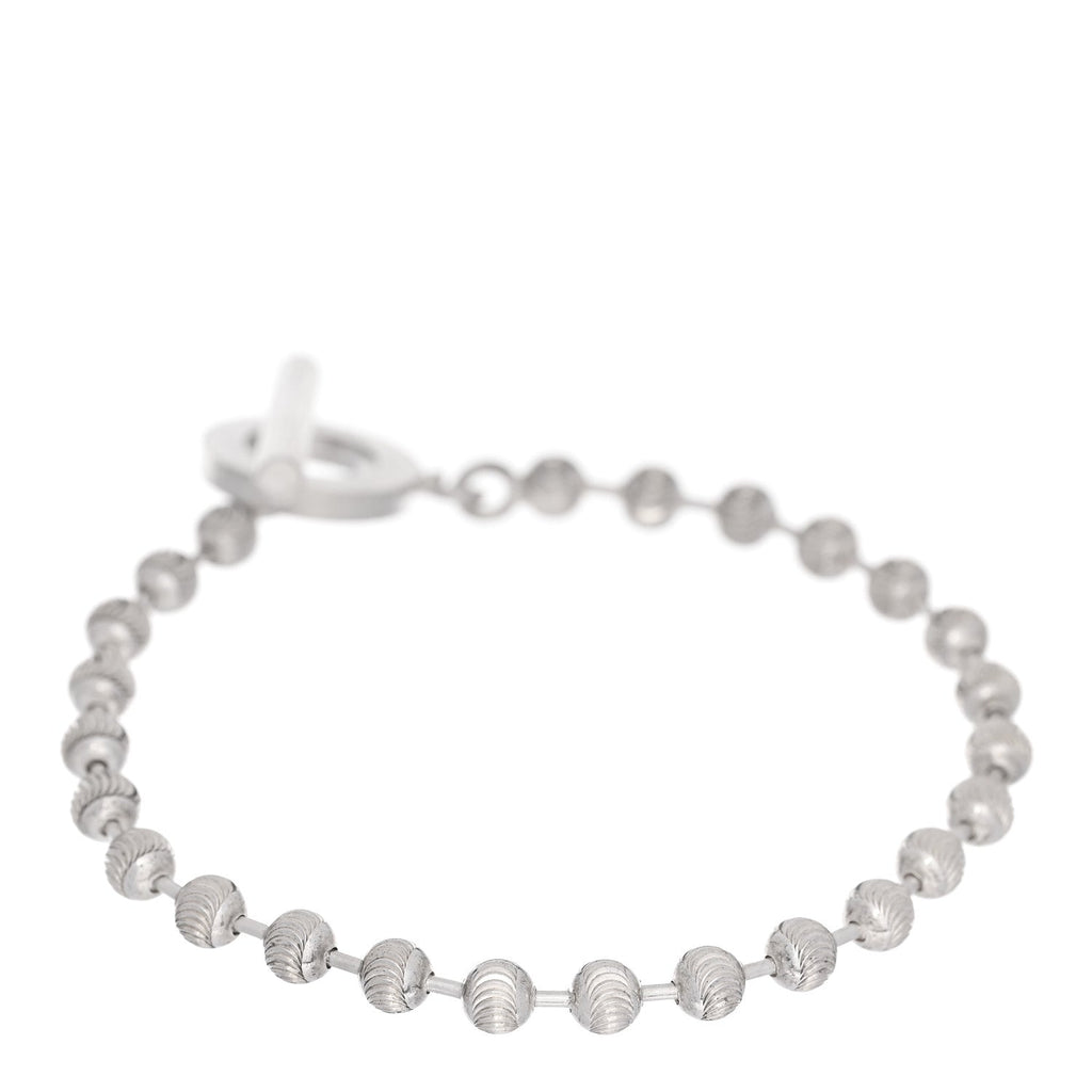 Gucci Sterling Silver Boule Bead Toggle Bracelet