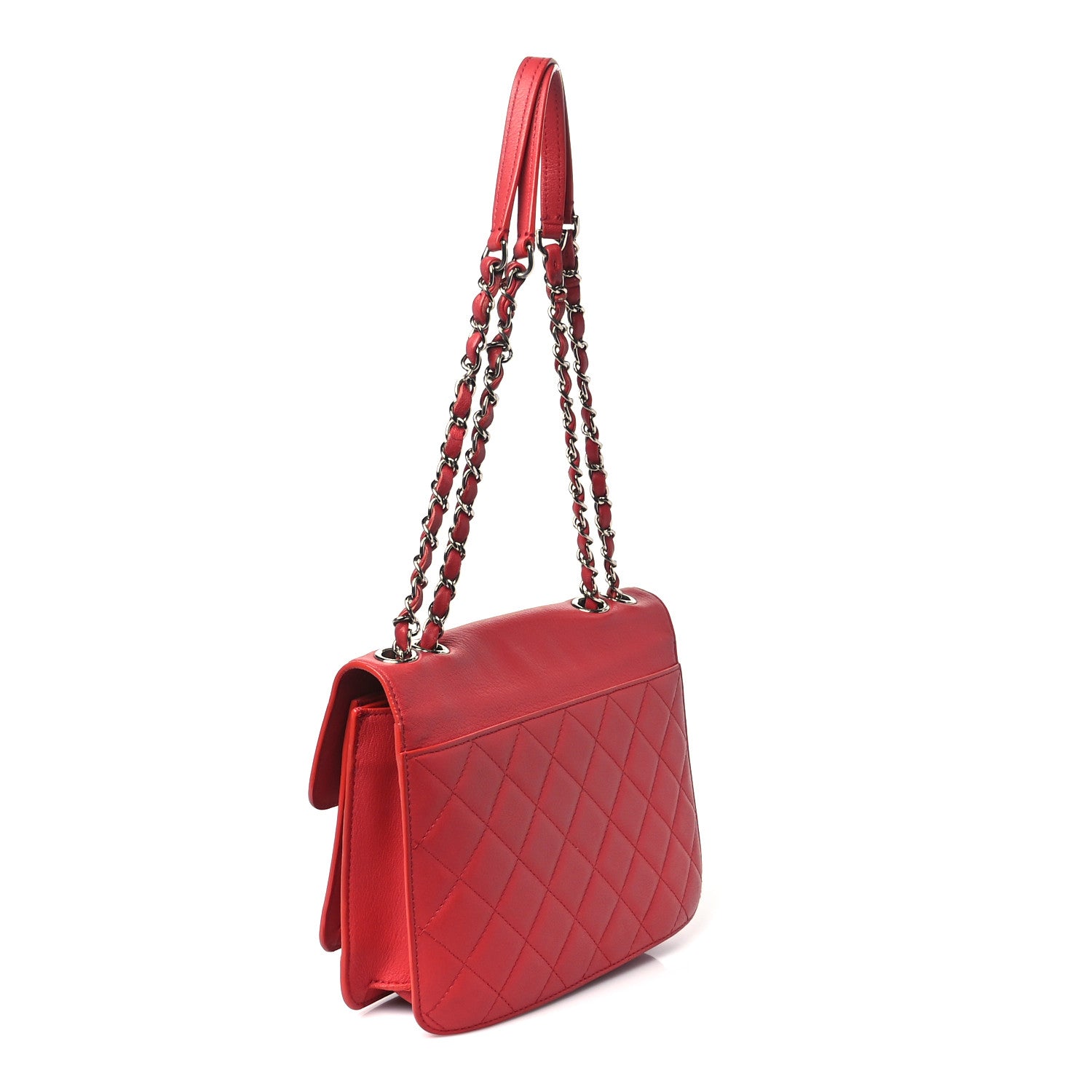 Chanel Caviar Quilted Small CC Box Top Flap Red