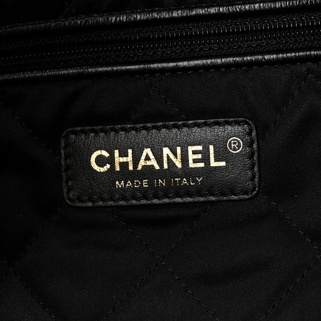 Chanel Shiny Calfskin Quilted Small Chanel 22 Black