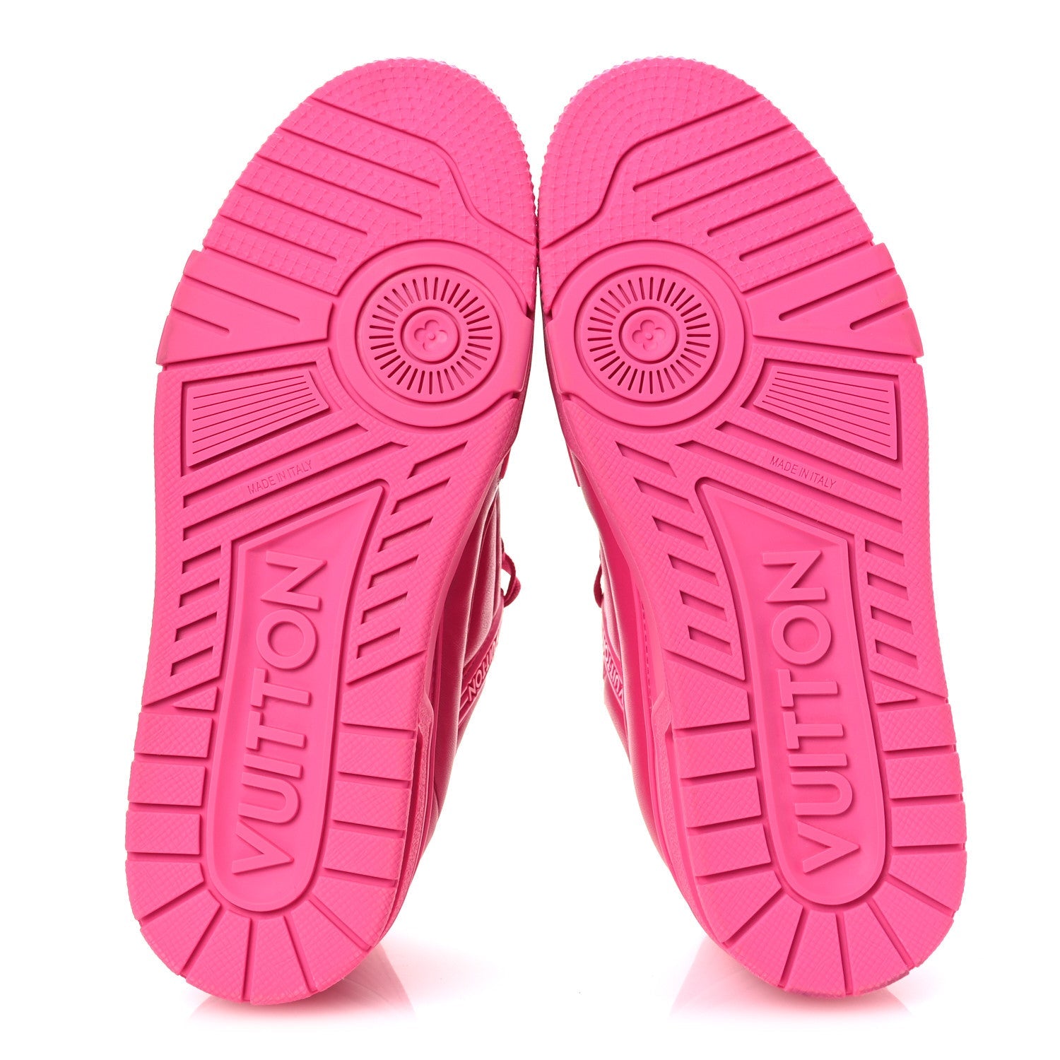 Louis Vuitton Calfskin Womens LV Trainer Sneakers 37 Hot Pink