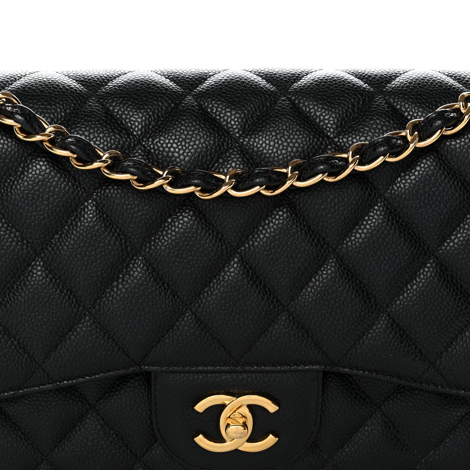 Chanel Caviar Quilted Jumbo Double Flap Black