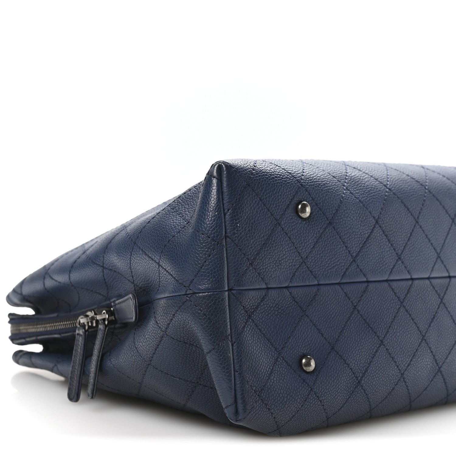 Chanel Grained Vegetal Calfskin Urban Shopping Tote Blue