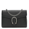 Gucci Calfskin Mini Dionysus Chain Wallet Black
