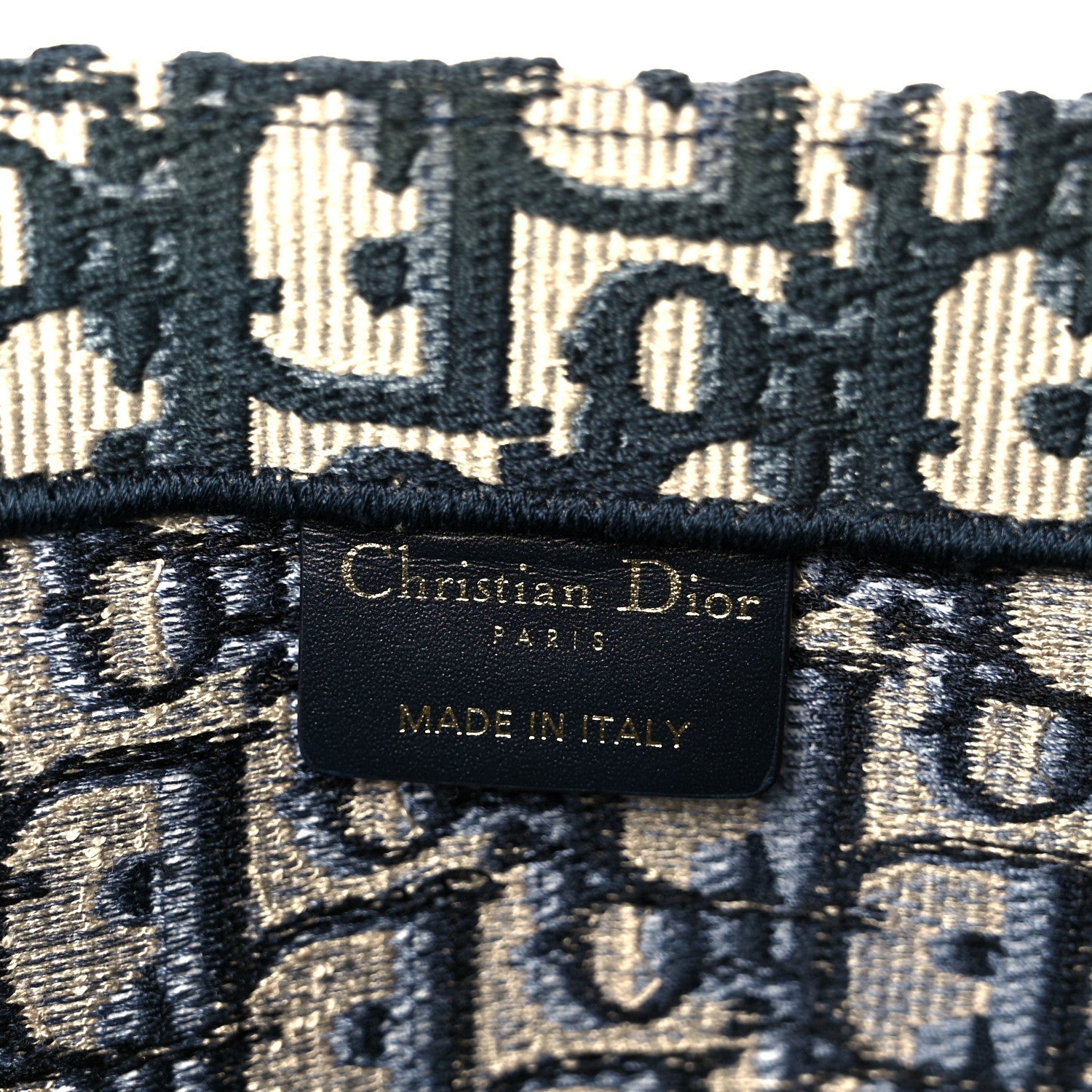 Christian Dior Oblique Medium Book Tote Blue Multicolor