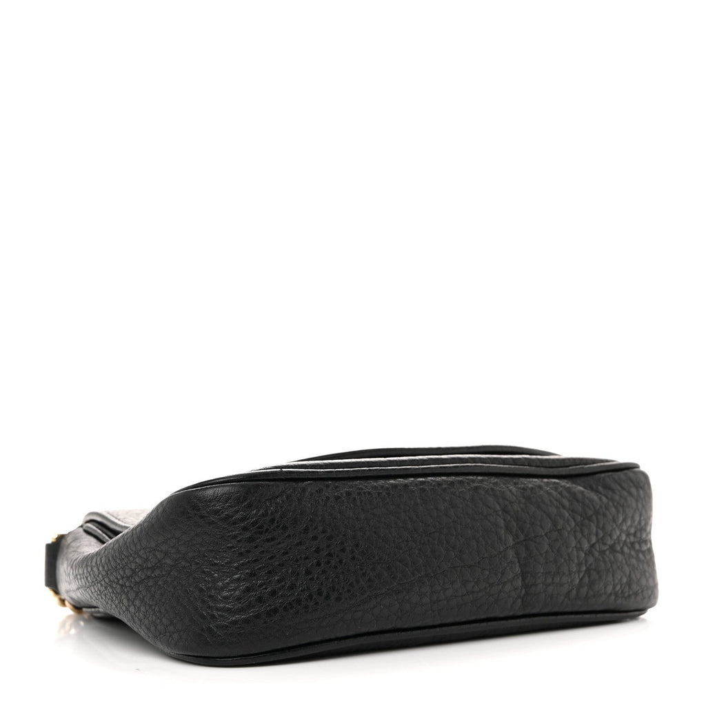 Gucci Pebbled Calfskin Small Soho Flap Crossbody Black