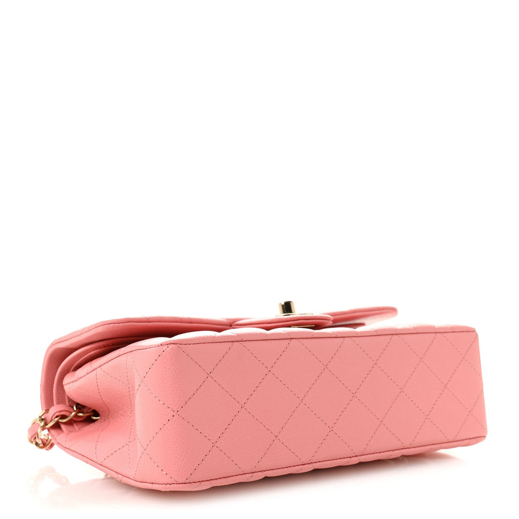 Chanel Caviar Quilted Small Double Flap Light Pink