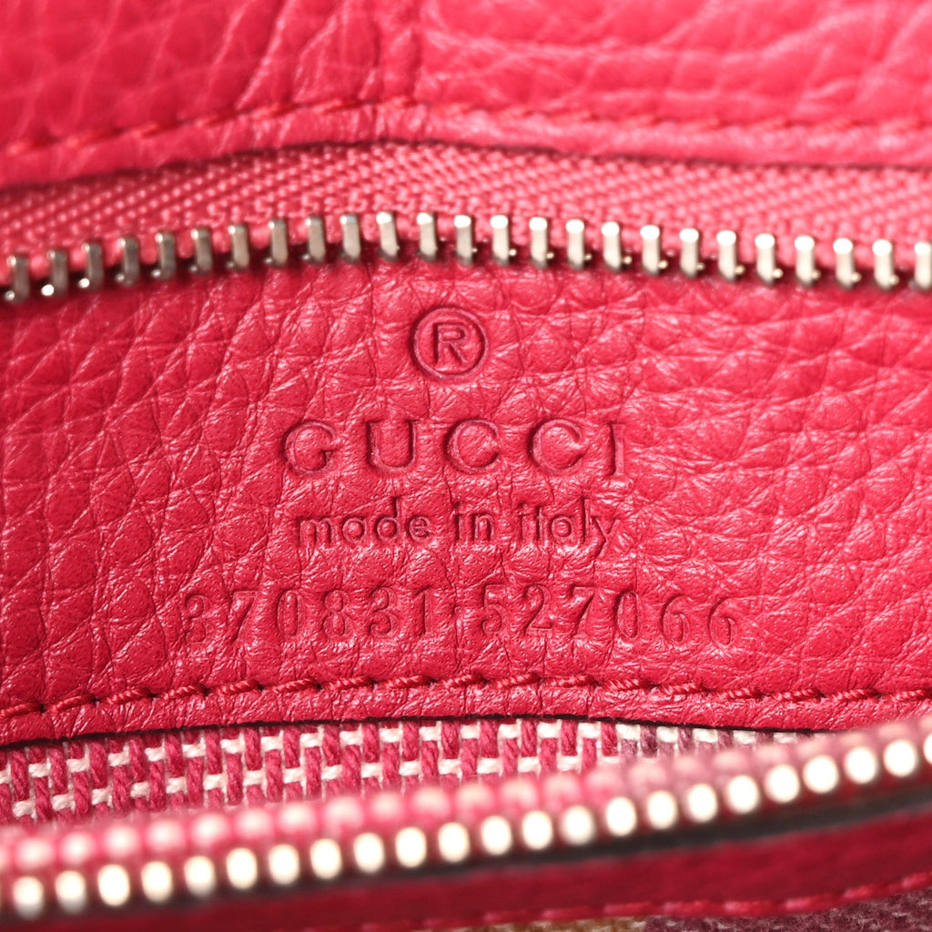 Gucci Cellarius Calfskin Small Bamboo Daily Top Handle Bag  Dark Pink