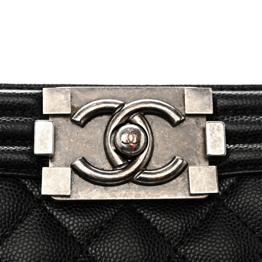 Chanel Caviar Quilted Medium Boy Flap Black