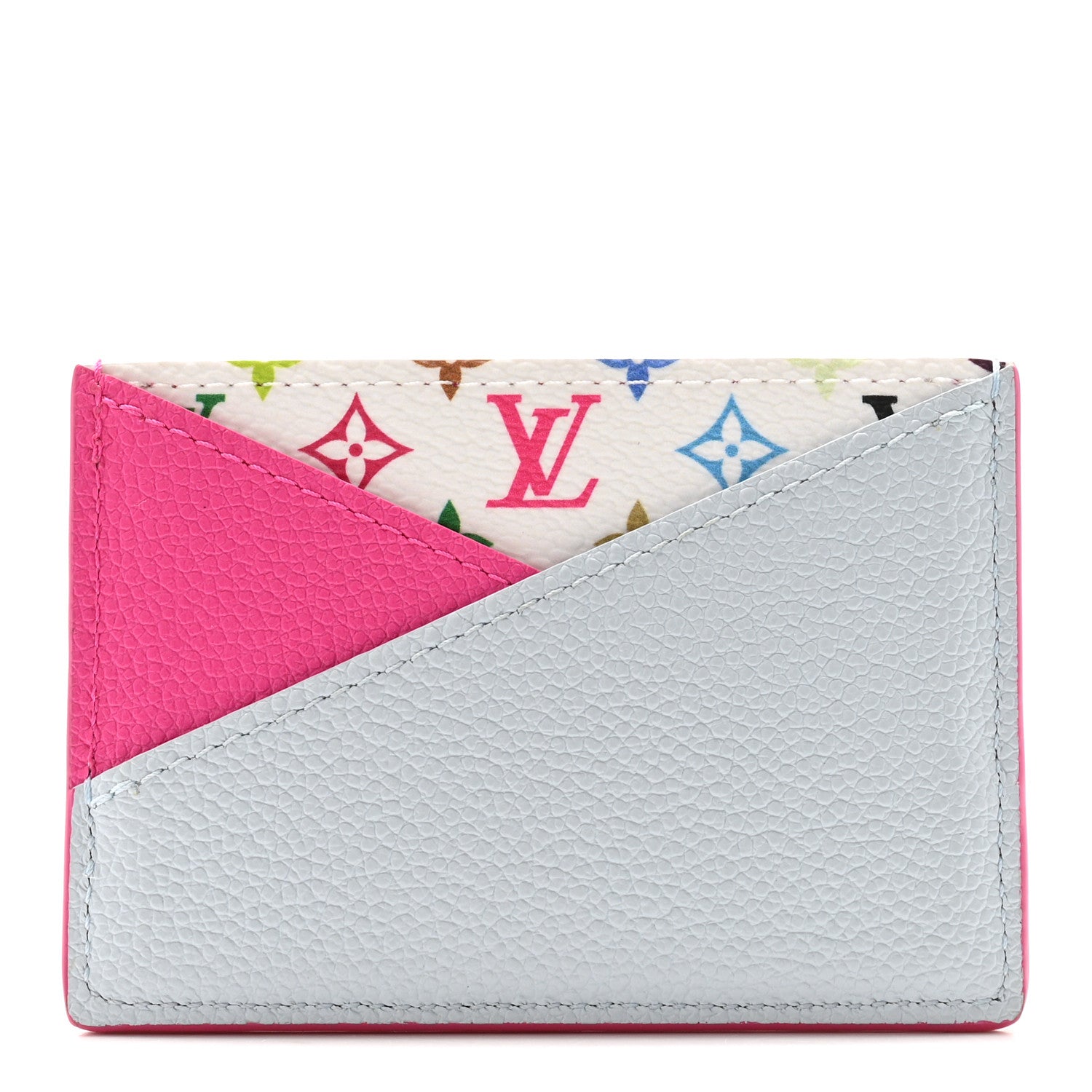 Louis Vuitton LV X TM Monogram Multicolor Criss-Cross Card Holder Kawaii Pink