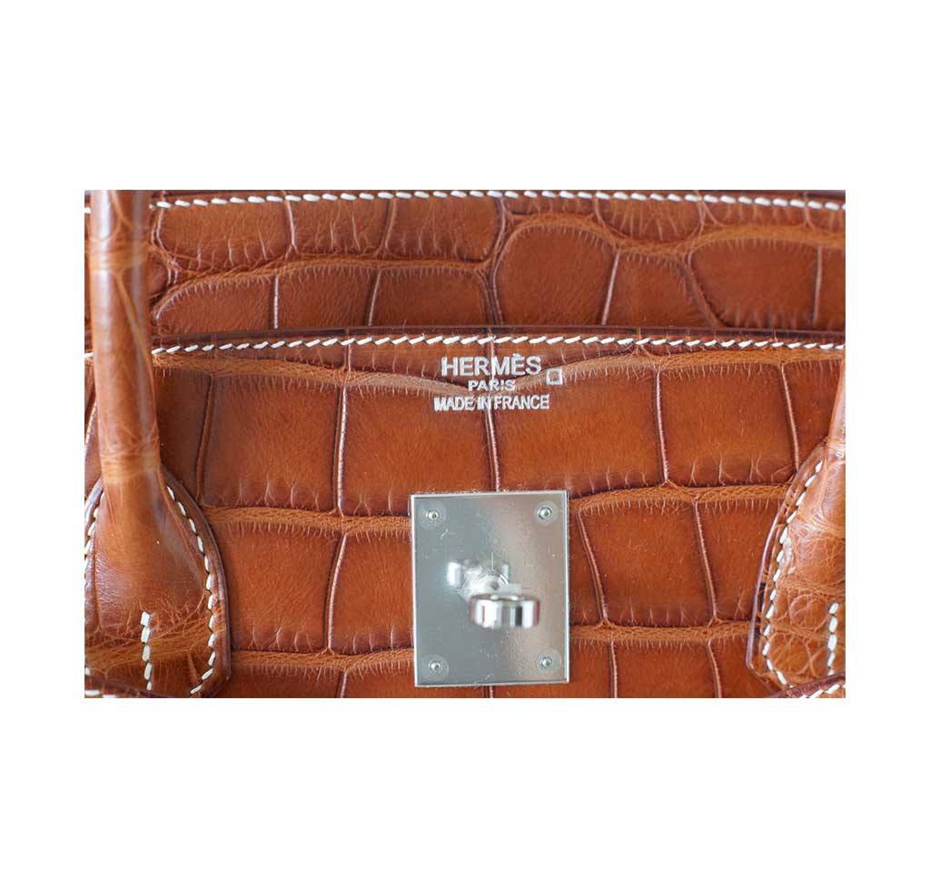 Hermès Birkin 40 Fauve Matte Alligator Bag