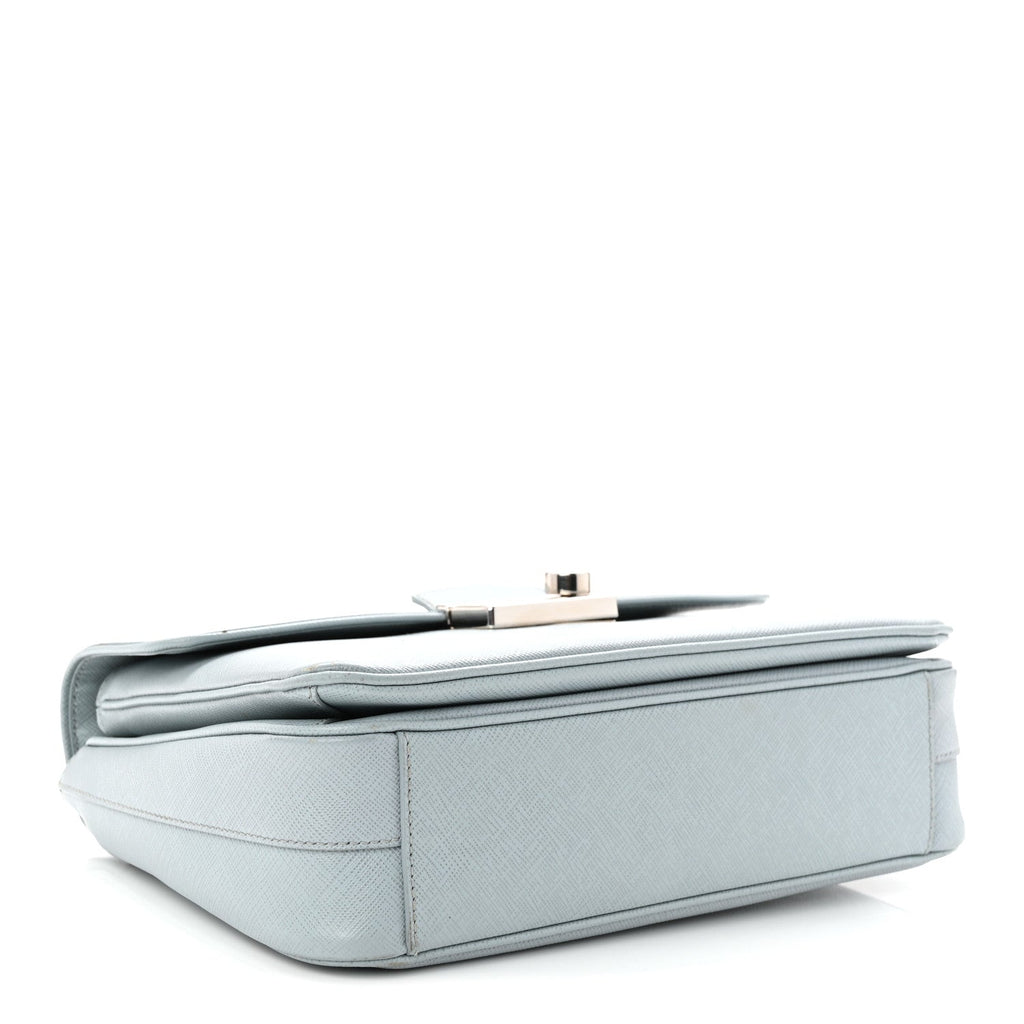 Prada Saffiano Lux Sound Top Handle Light Blue