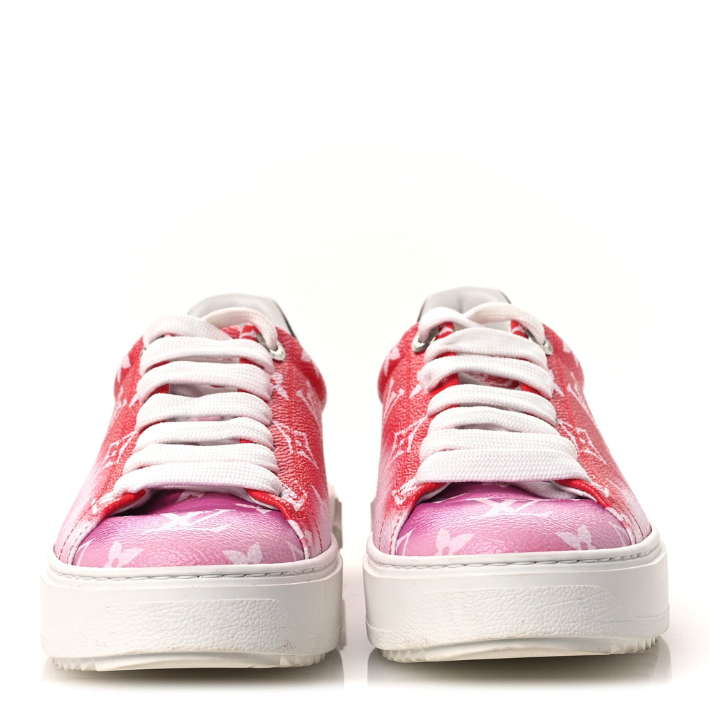 Louis Vuitton Monogram Escale Time Out Sneakers 35.5 Red