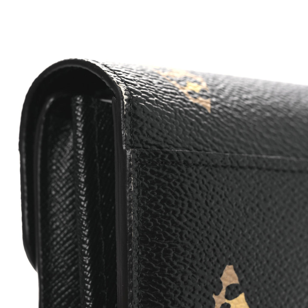 Louis Vuitton Monogram Giant Jungle Sarah Wallet Black