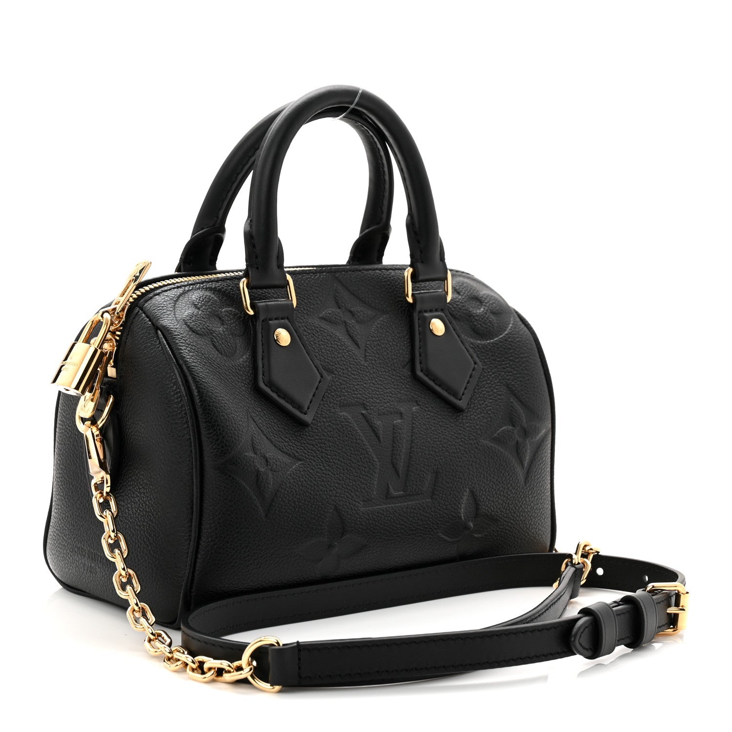 Louis Vuitton Empreinte Monogram Giant Speedy Bandouliere 20 Black