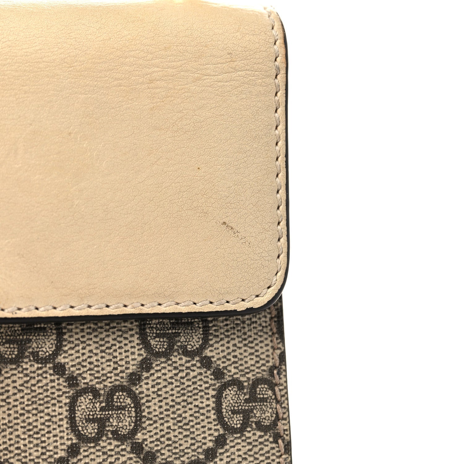 Gucci GG Supreme Monogram Calfskin Small Padlock Shoulder Bag Beige Mystic White Sun Oil
