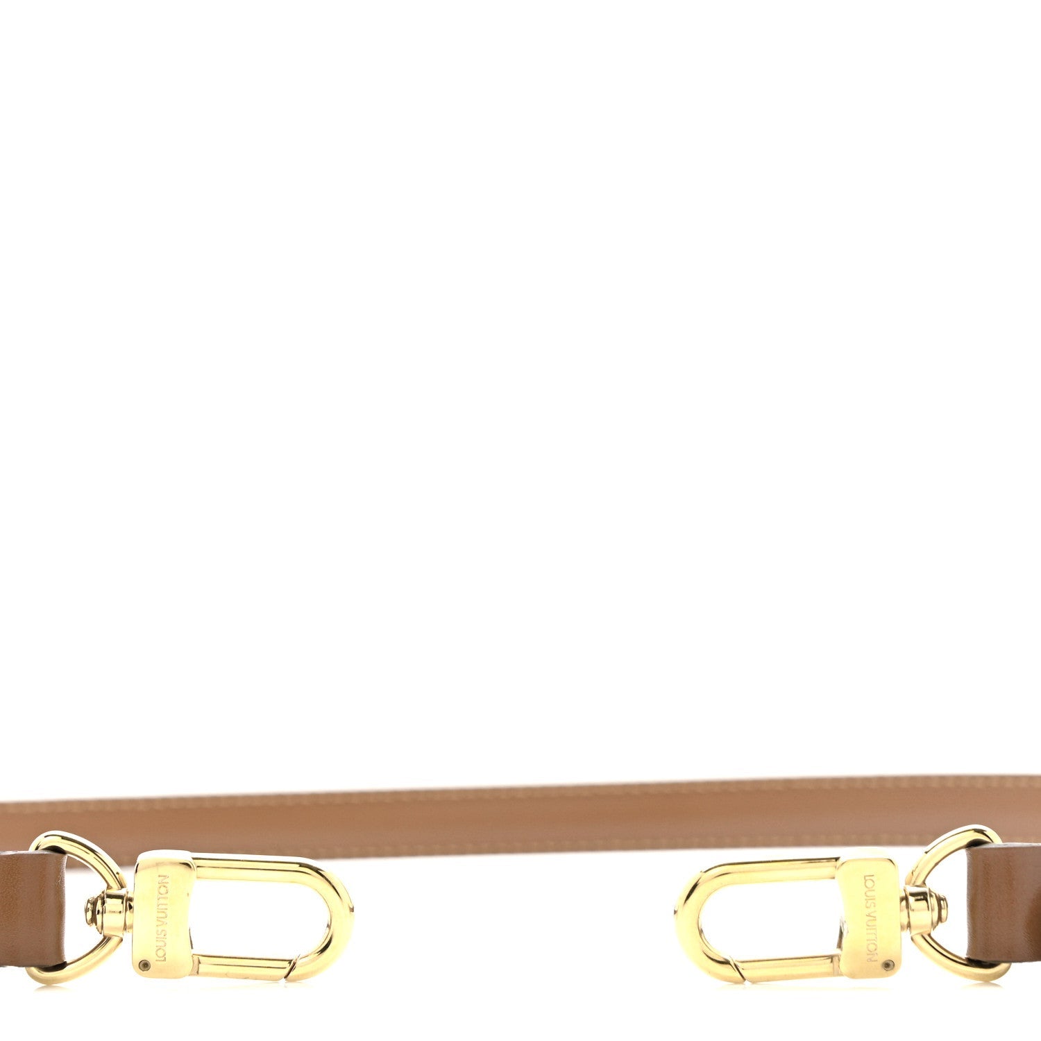 Louis Vuitton Calfskin 16mm Adjustable Shoulder Strap Brown Brown