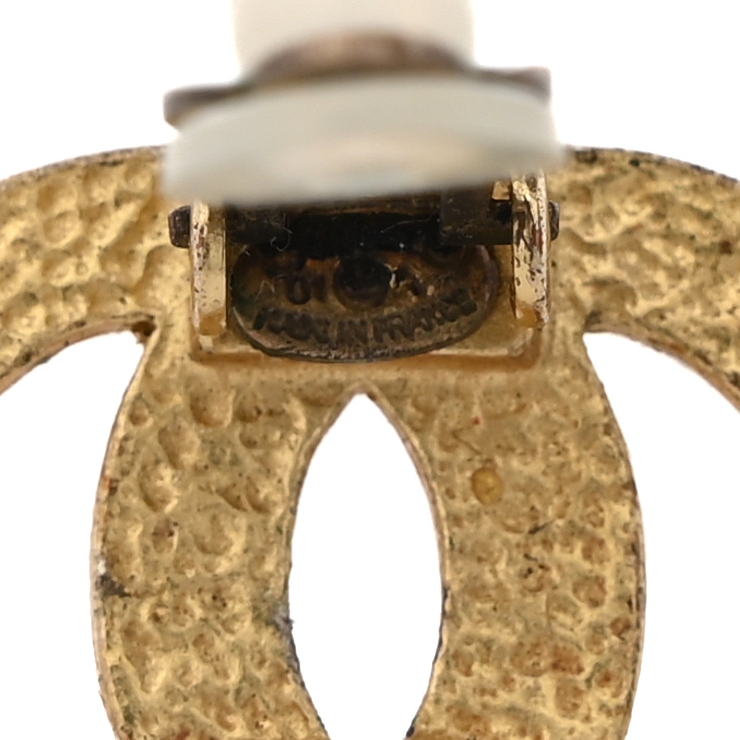 CC Gripoix Clip on Earrings Gold