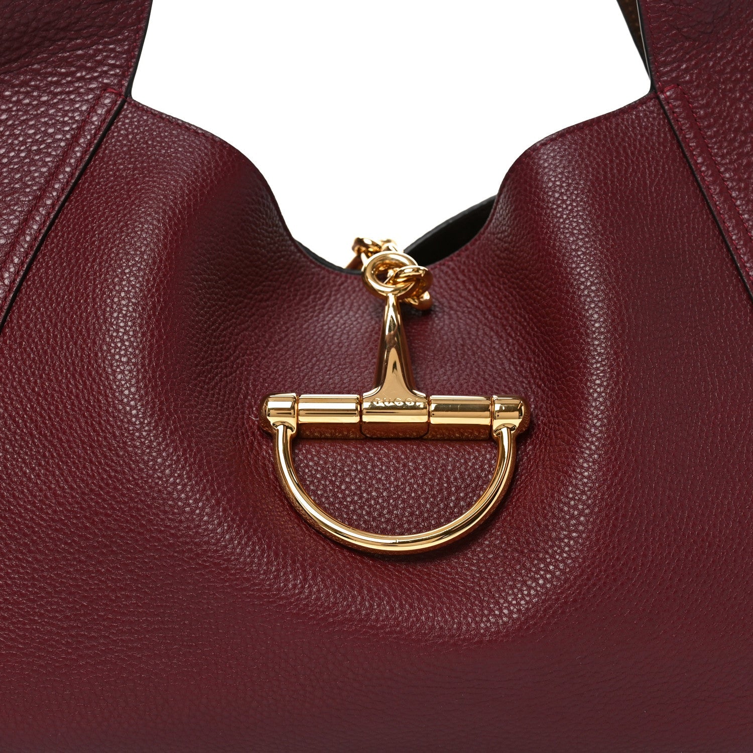 Gucci Grained Calfskin Softbit Maxi Shoulder Bag Rosso