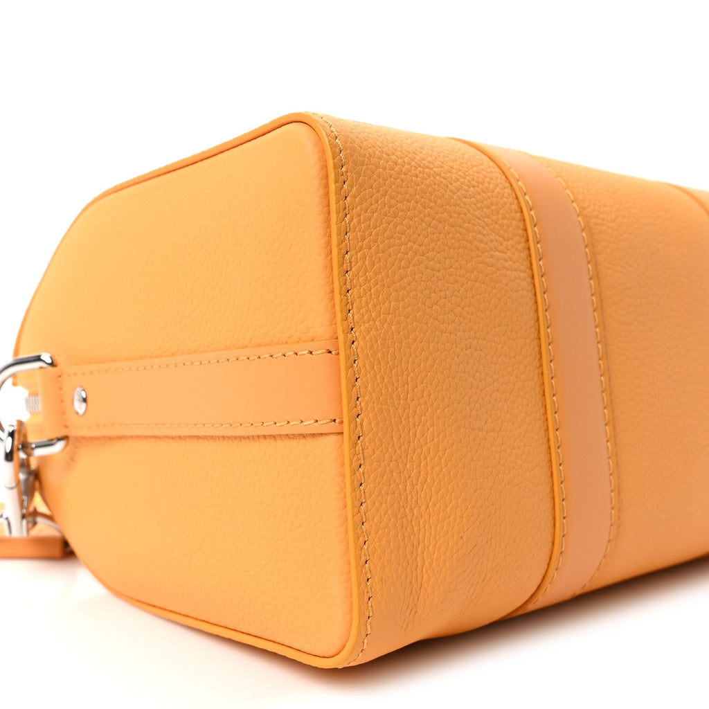 Louis Vuitton Grained Calfskin Aerogram City Keepall Safran Yellow