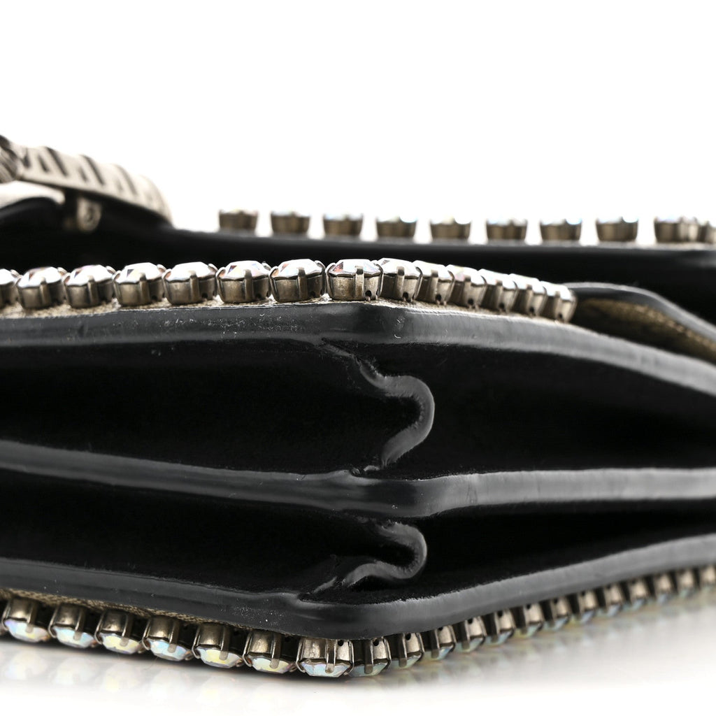 Gucci GG Supreme Monogram Crystal Small Dionysus Shoulder Bag Black