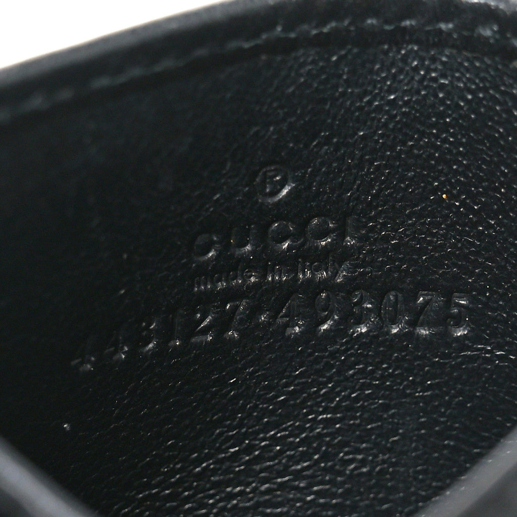 Gucci Calfskin Matelasse GG Marmont Card Holder Black