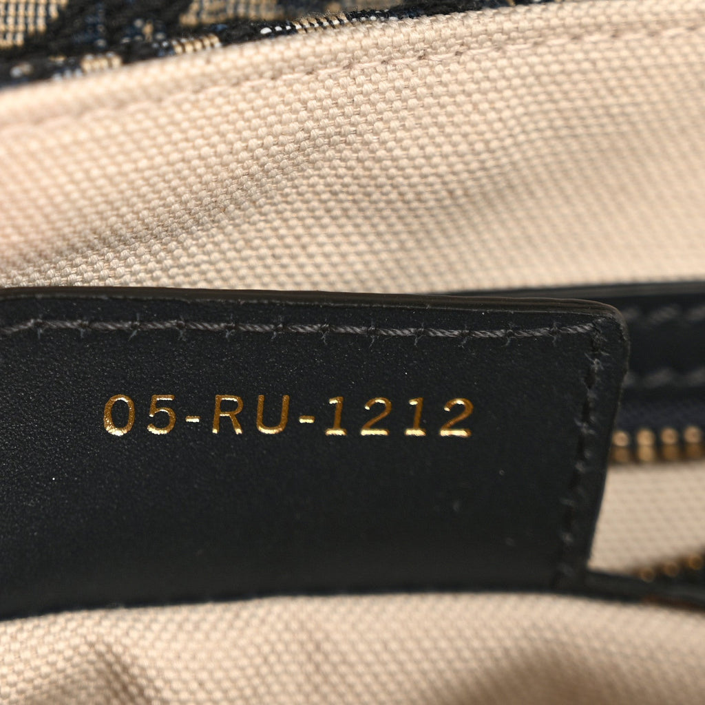 Christian Dior Oblique Saddle Bag With Strap Blue
