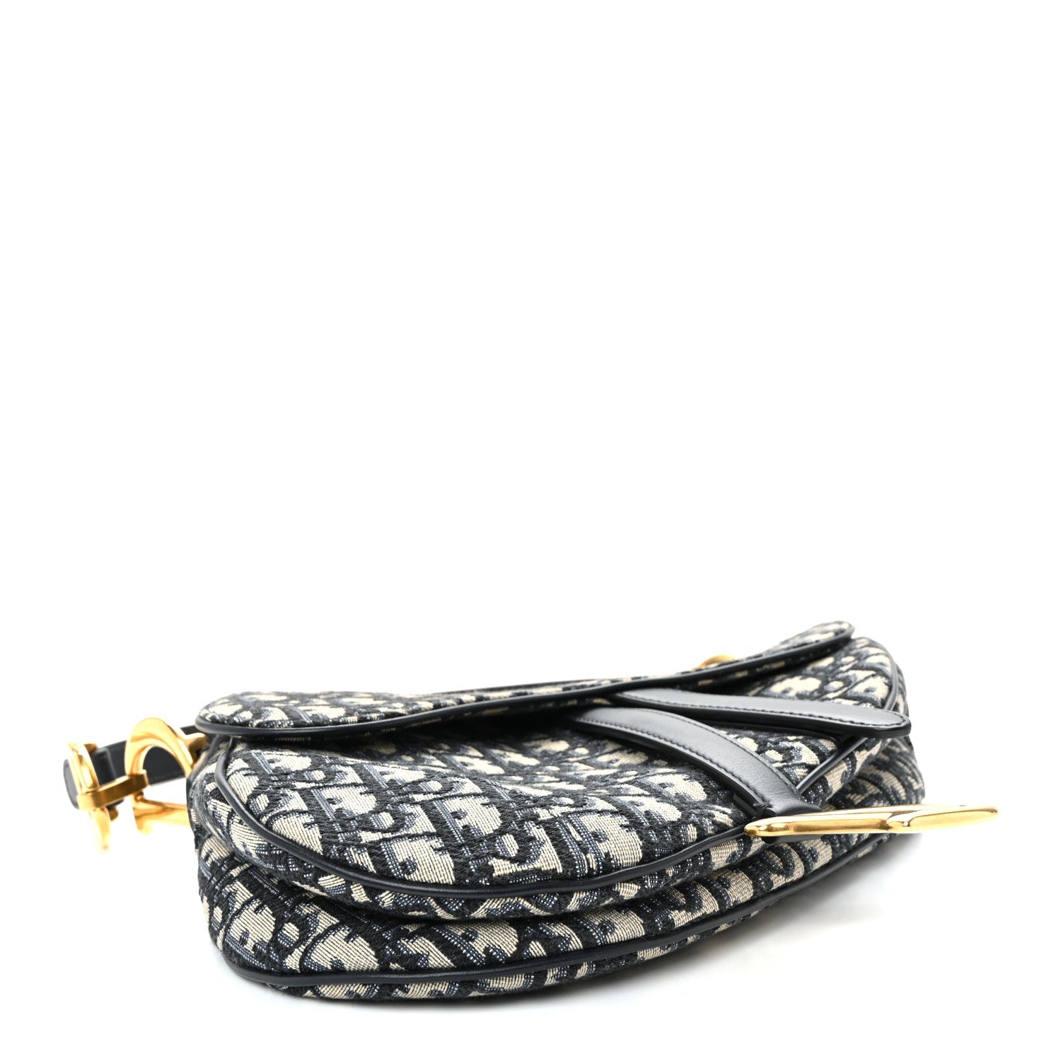 Christian Dior Oblique Saddle Bag Blue