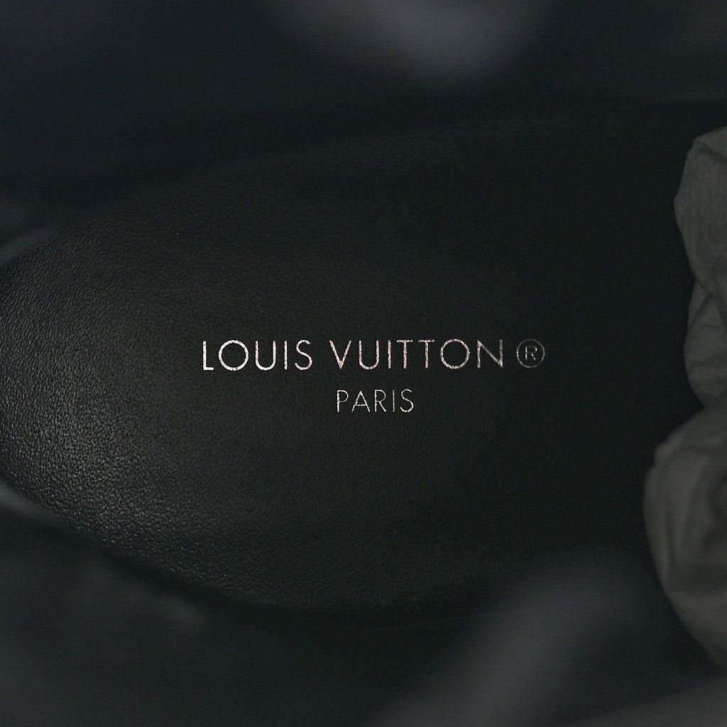 Louis Vuitton Patent Territory Flat Ranger Boots 38 Black