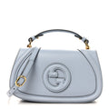 Gucci Roxy Calfskin Medium Blondie Top Handle Bag Cloudy Blue