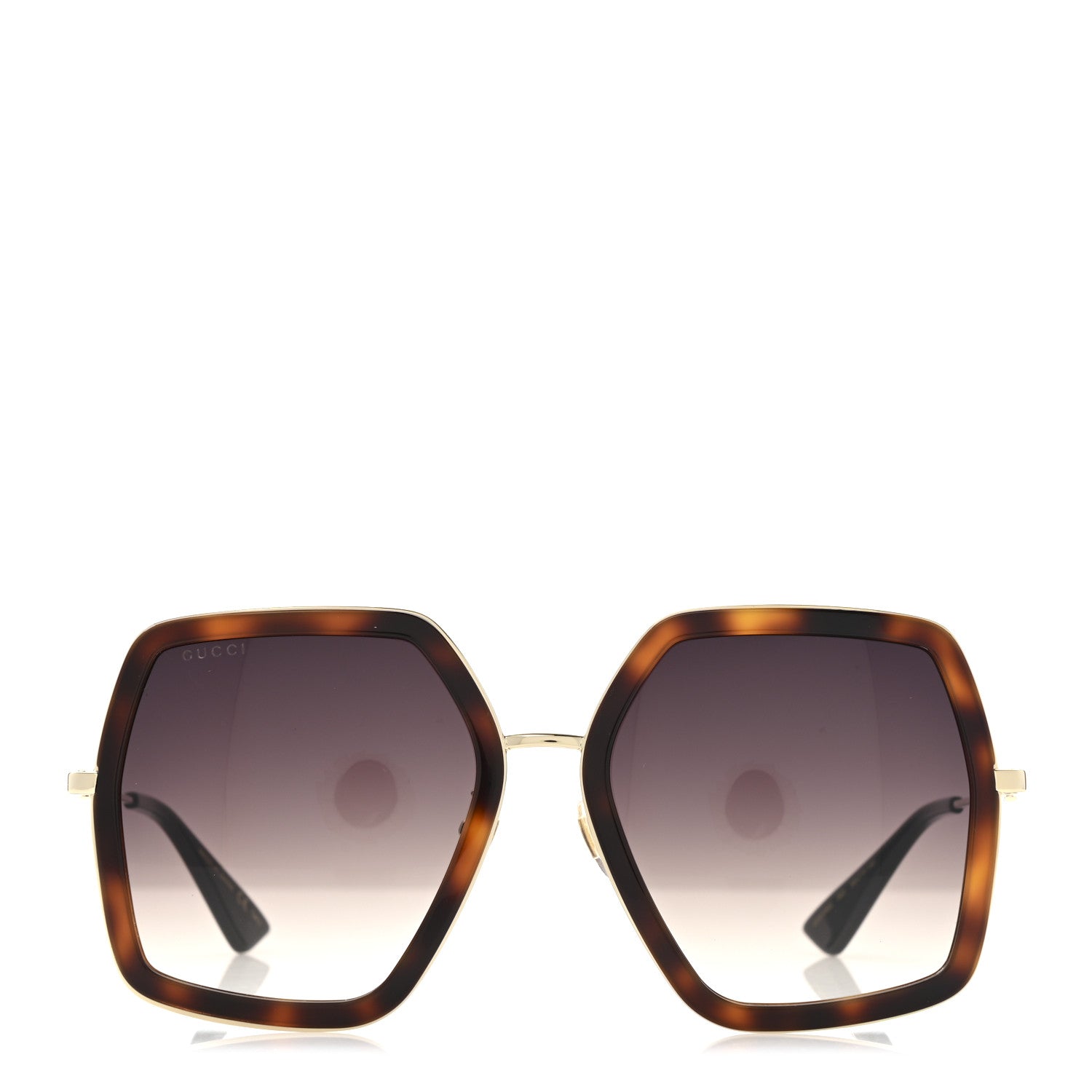 Gucci Acetate Oversize Square Frame GG0106S Sunglasses Tortoise