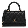 Chanel Caviar Quilted Extra Mini Coco Handle Flap Black