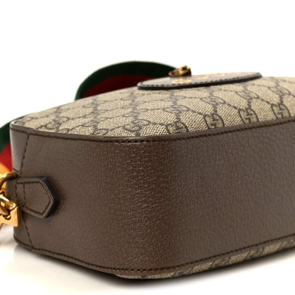 Gucci GG Supreme Monogram Web Neo Vintage Shoulder Bag Beige New Acero Crop