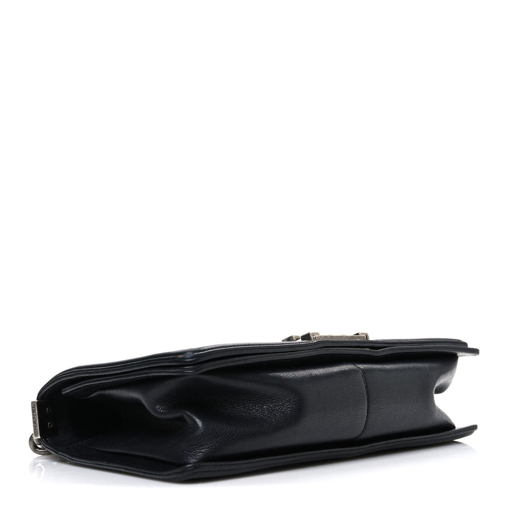 Chanel Lambskin Quilted Medium Boy Flap Black