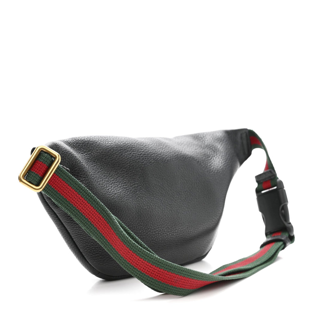 Gucci Grained Calfskin Small Logo Belt Bag Black