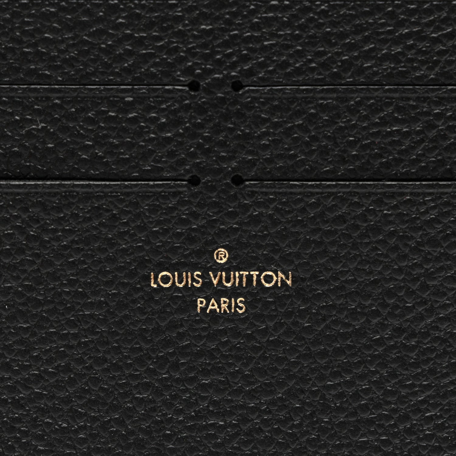 Louis Vuitton Calfskin Felicie Chain Wallet Card Holder Insert Black