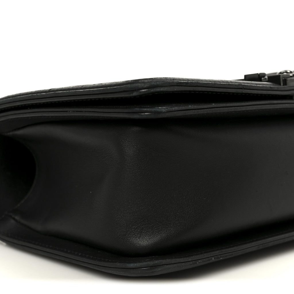 Chanel Calfskin Quilted Medium Boy Flap So Black