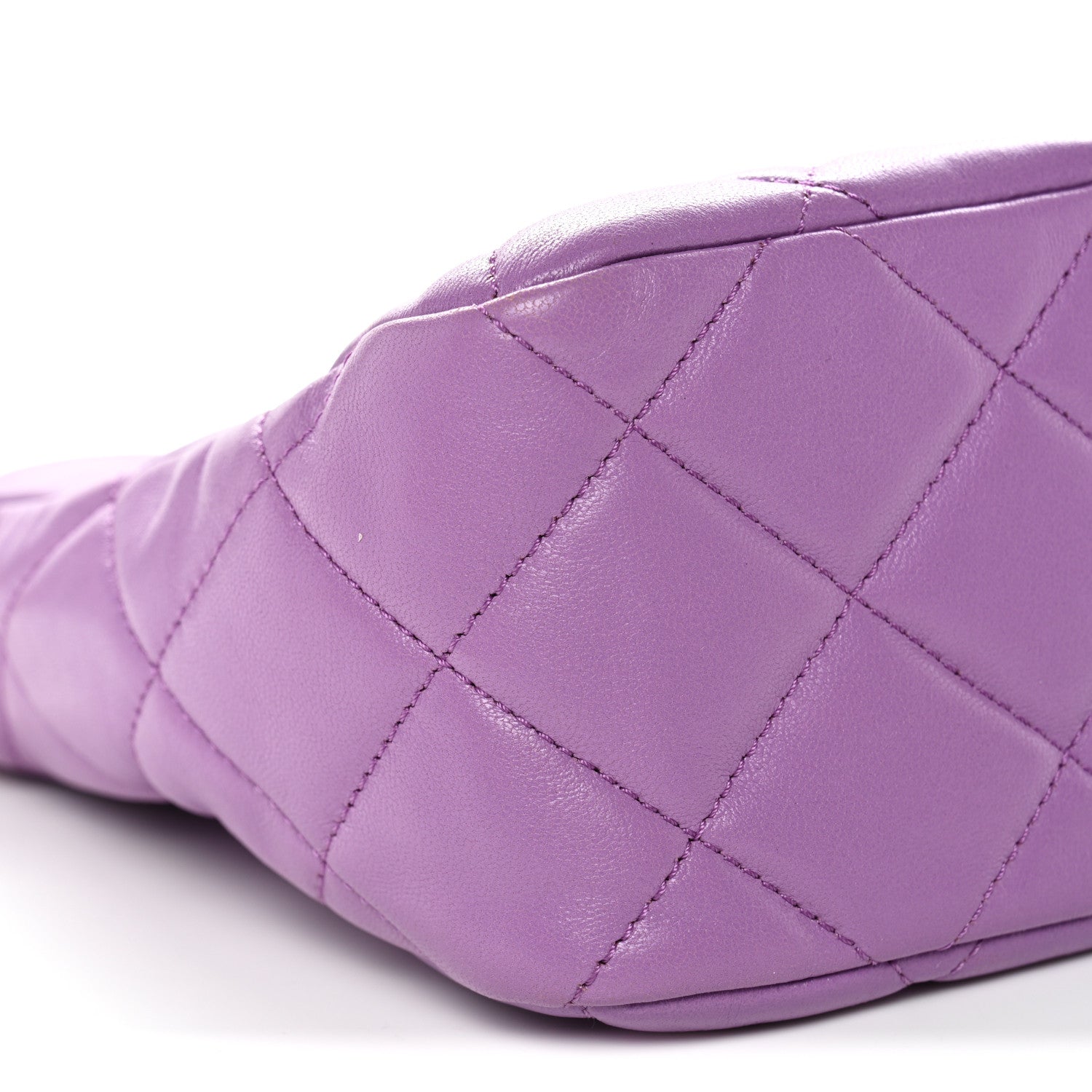 Chanel Lambskin Quilted Small Pick Me Up Hobo Purple