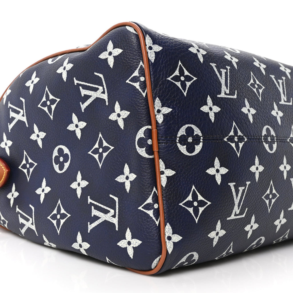 Louis Vuitton Calfskin Monogram Speedy P9 Bandouliere 30 Indigo
